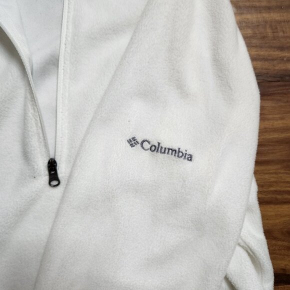 Columbia White Glacial Half Zip Fleece Size Small - Picture 5 of 7